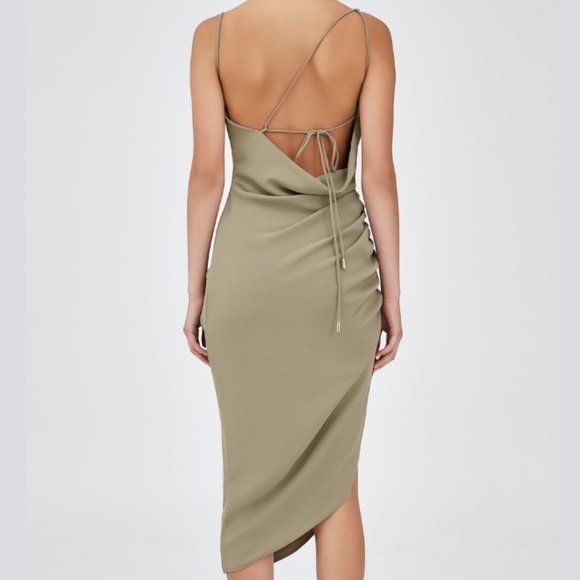 LAST 1! C/MEO Collective Asymmetrical Green Dress - Picture 1 of 10